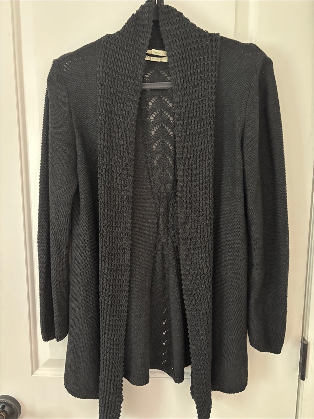 Lucy & Laurel Grey Open-Front Knit Cardigan